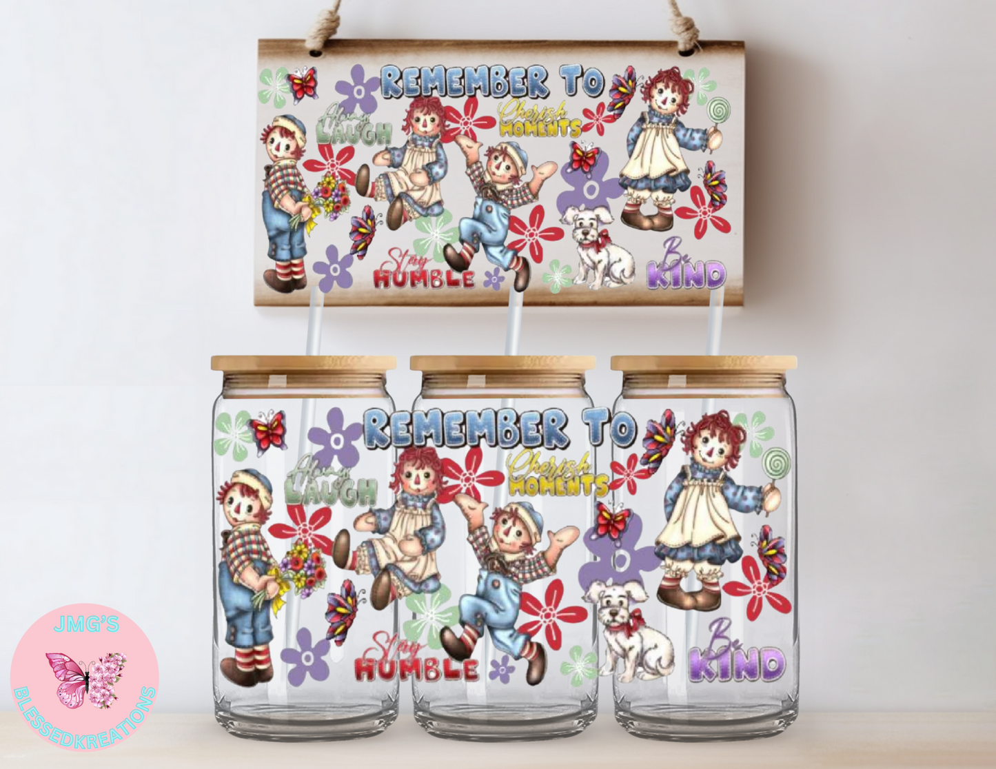 16oz UVDTF Wrap Raggedy Ann