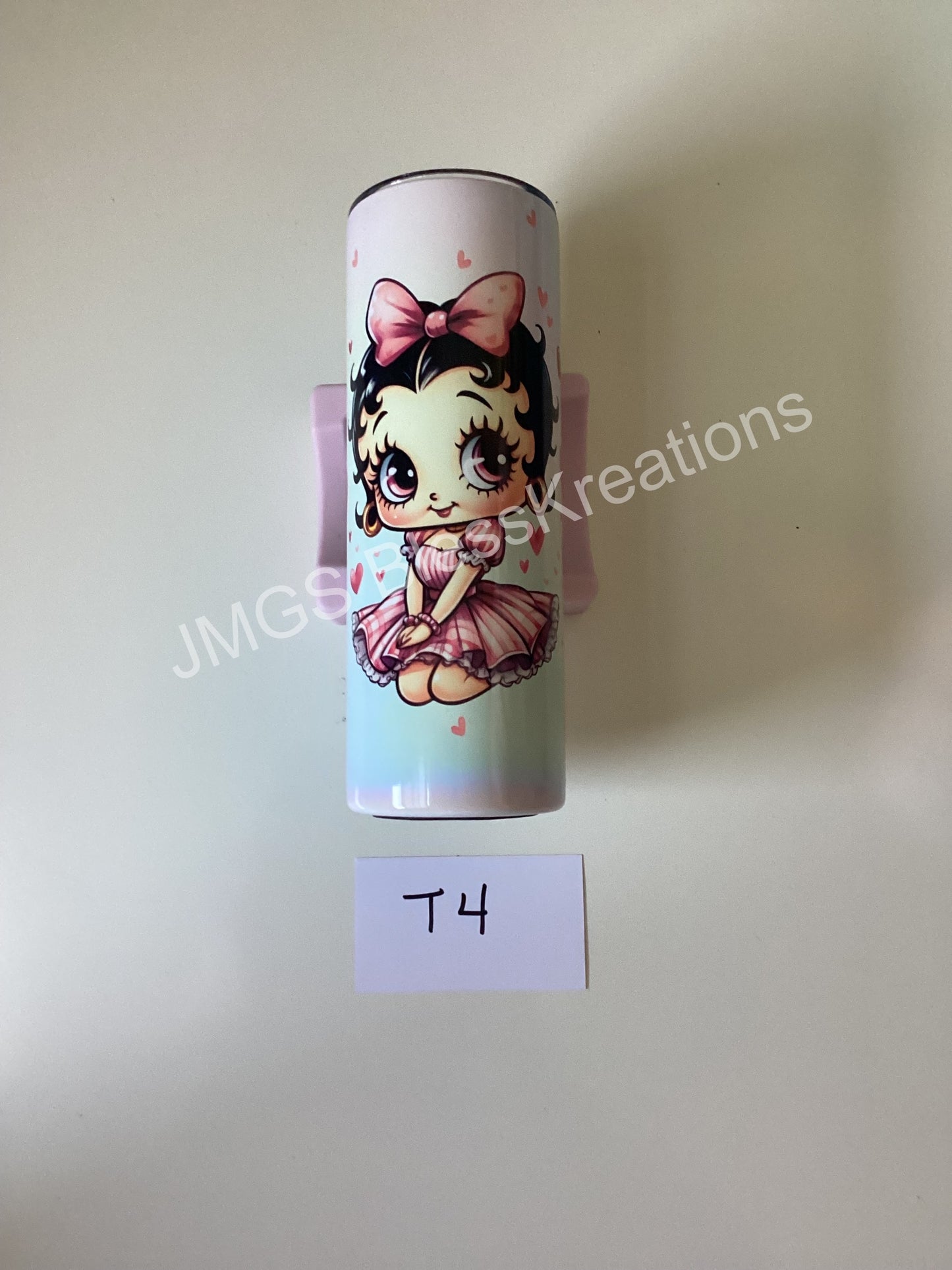 Betty B  Stainless Steel tumbler with lid and straw