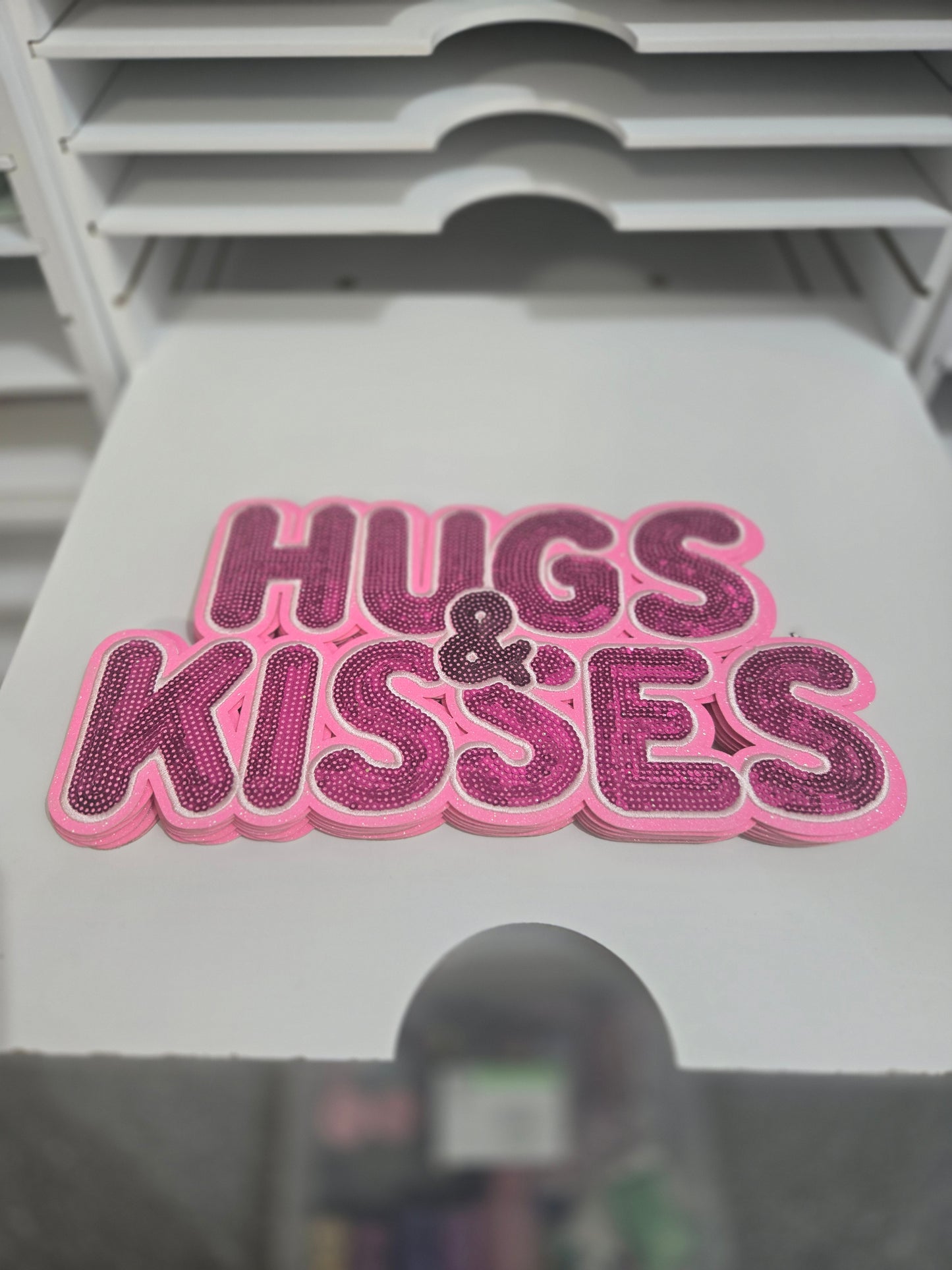Hugs & Kusses Sequin Patch