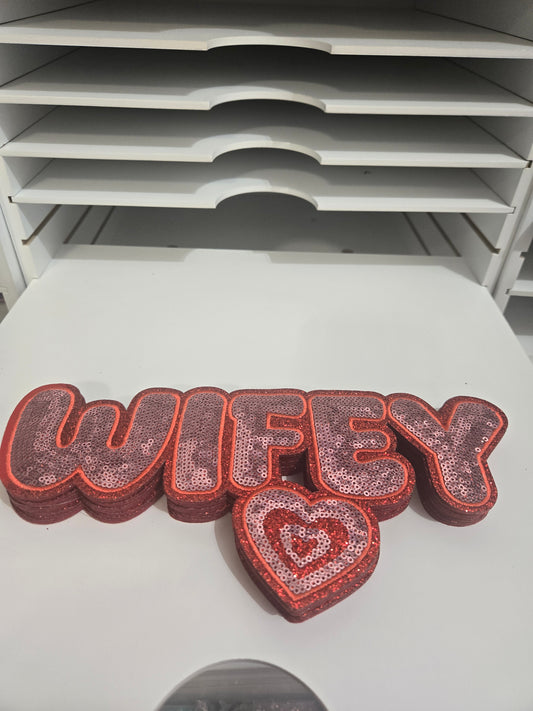 Wifey Sequin Patch