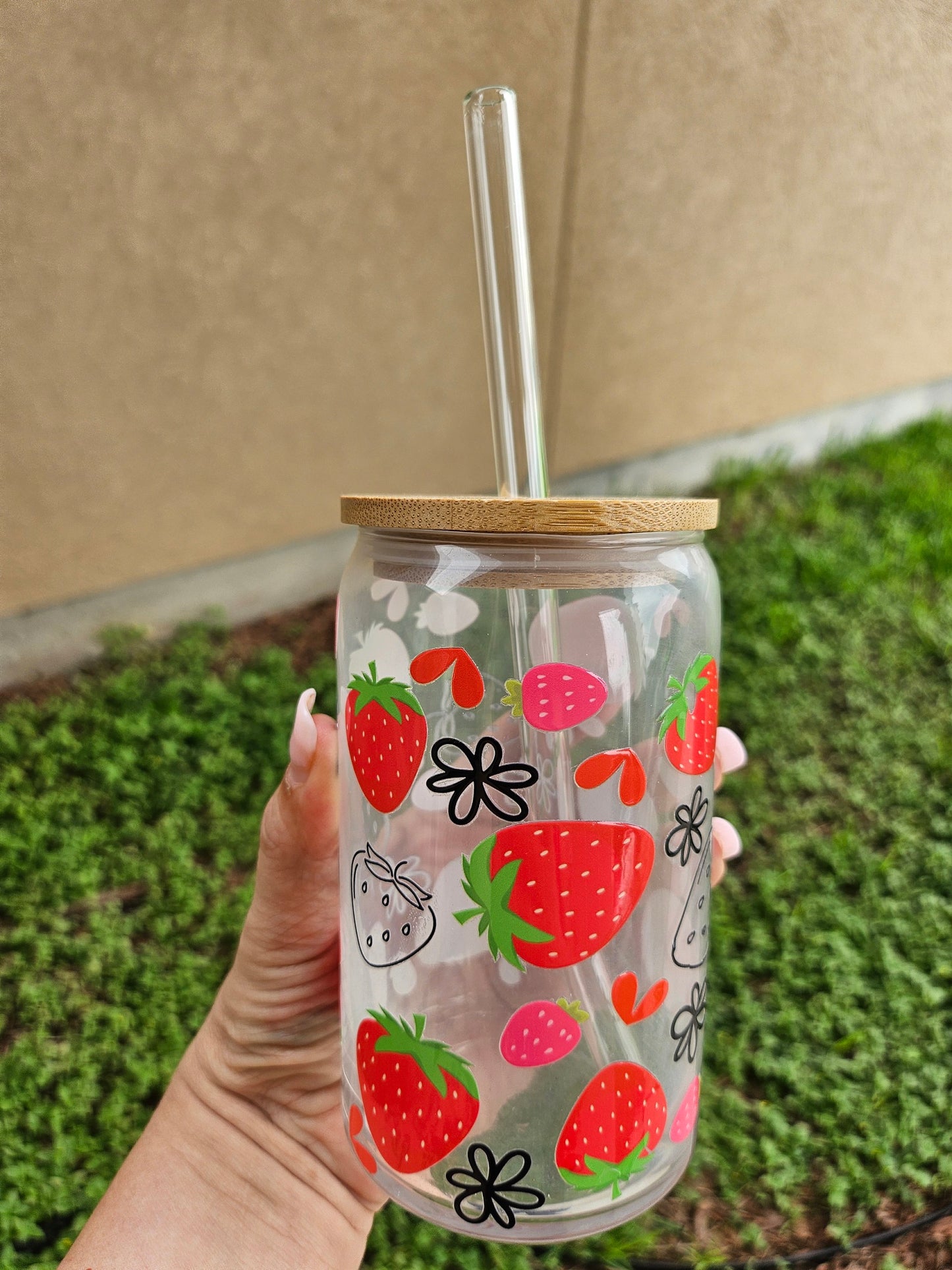 Strawberry 16oz Clear Libbey