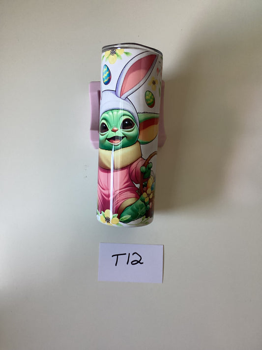 Baby Yoda 20oz tumbler with lid and straw