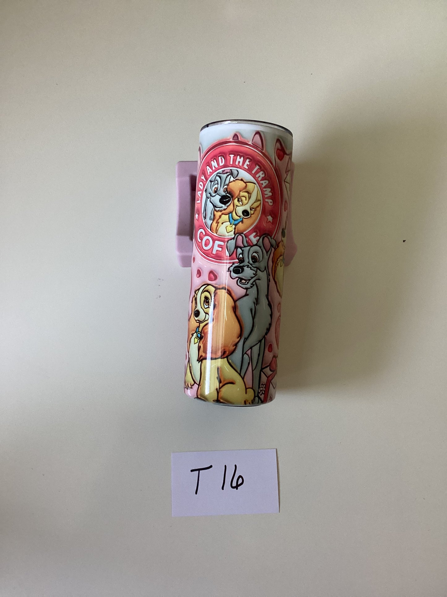 Lady & Tramp 20oz tumbler with lid and straw