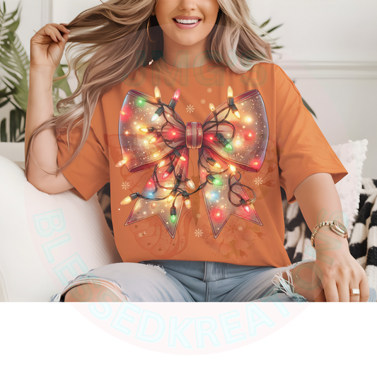 Christmas Brown Ribbon DTF