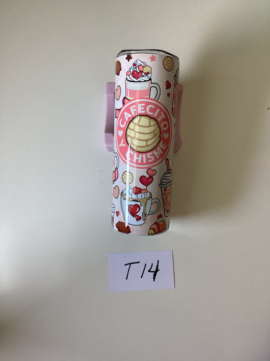 Cafecito Y Chisme 20oz tumbler w/ lid &straw