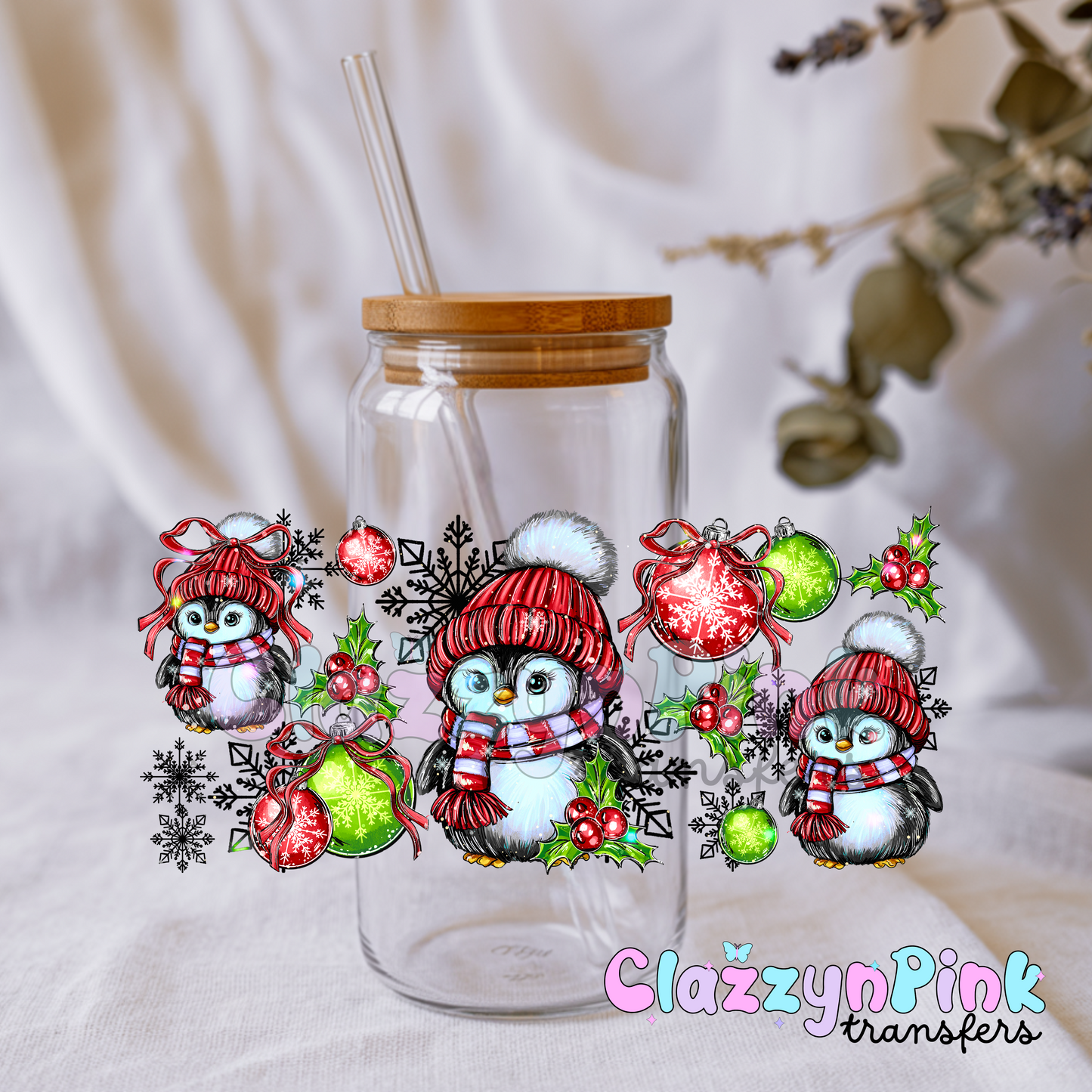 Christmas Penguin 16oz