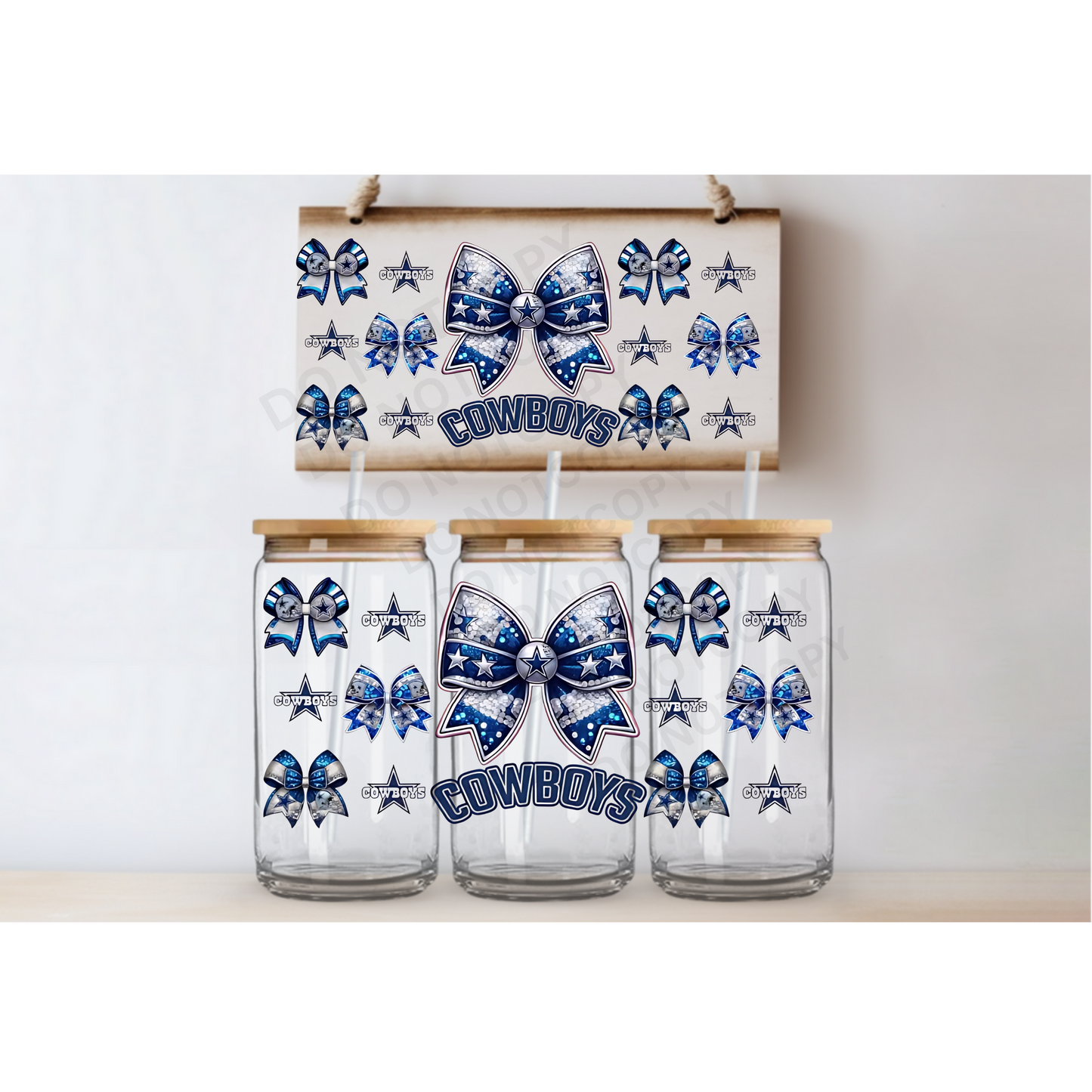 Cowboys Bow UVDTF Wrap 16oz