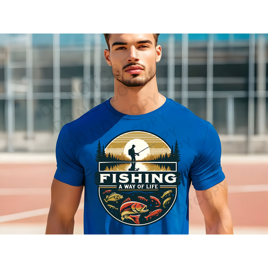 Fishing is way of life DTF Transfer