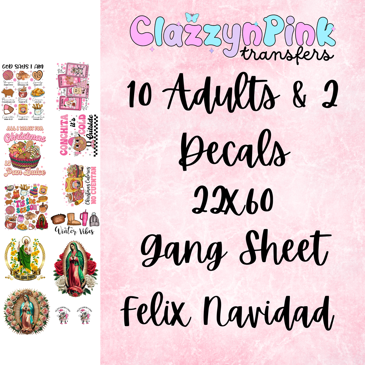 Felix Navida Pre-made Gang Sheet