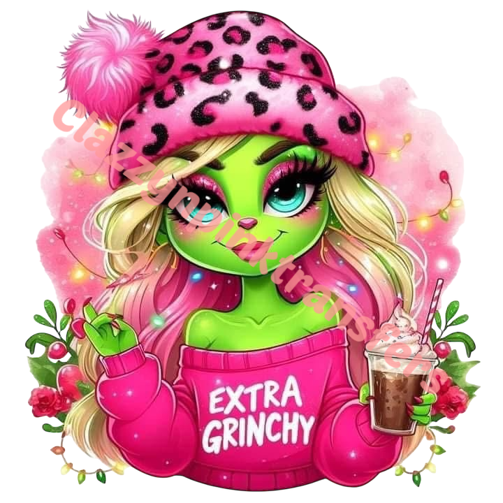 Pink Extra Grinchy DTF Transfer