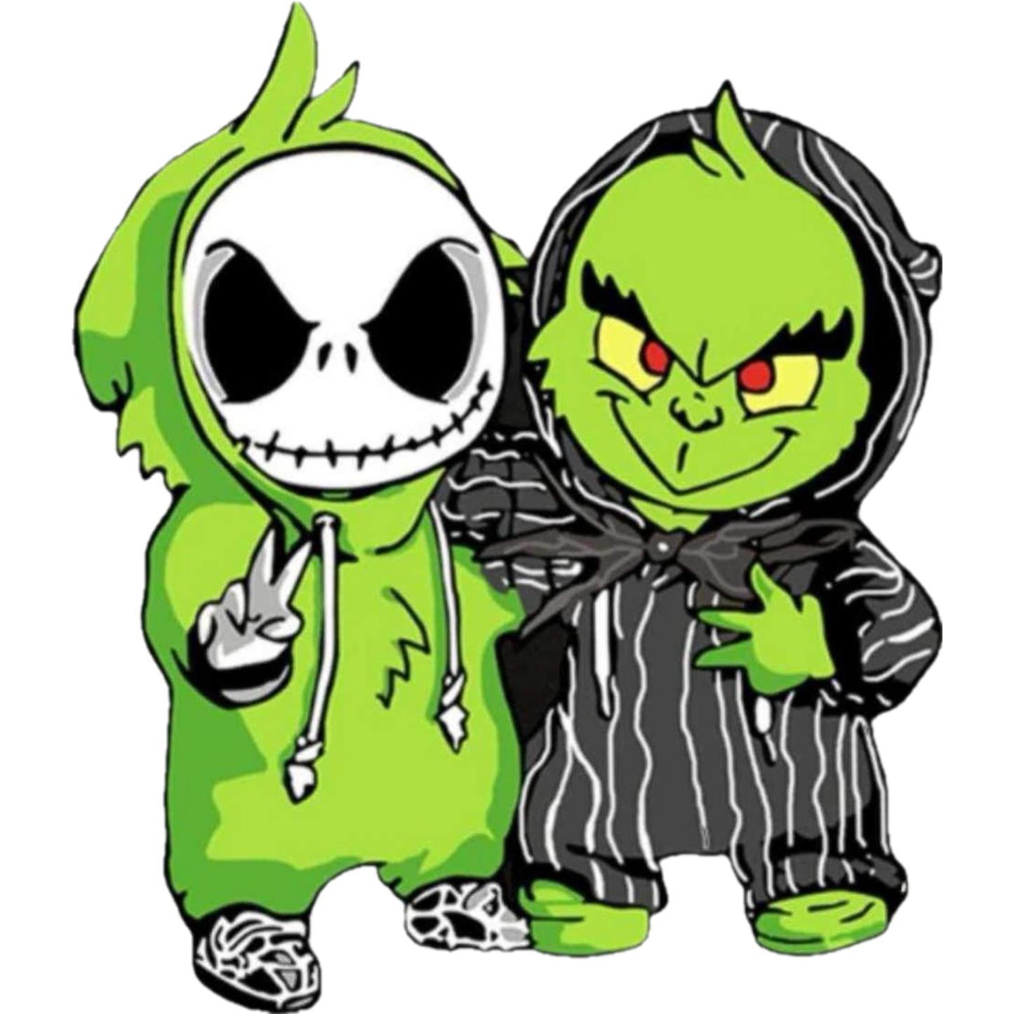 Green Alien & Friend