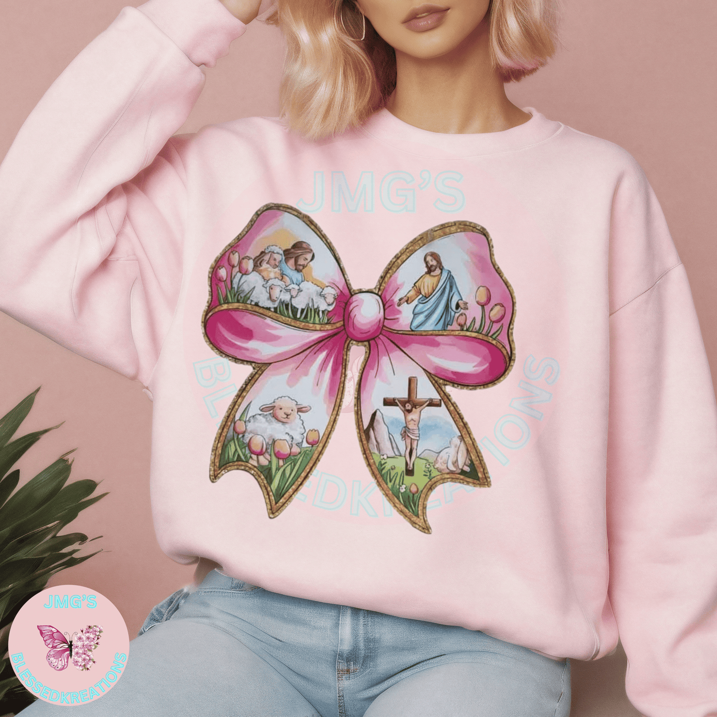 Jesus Easter Bow (DTF) Transfer