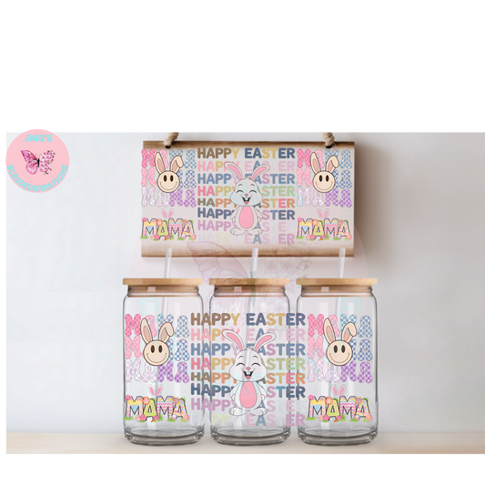 Mama Bunny Happy Easter UVDTF Wrap 16oz