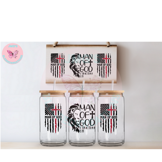 Man Of God 16oz UVDTF Wrap