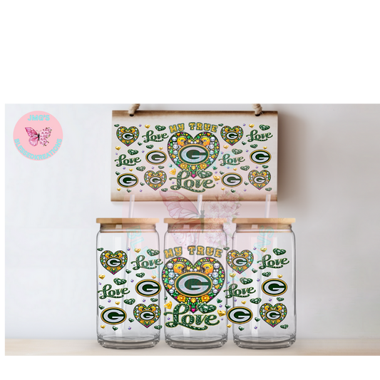 My true love packers UVDTF Wrap 16oz