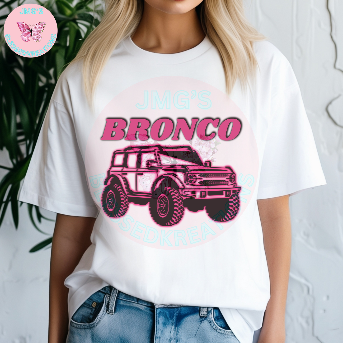 Hot Pink Bronco DTF Transfer
