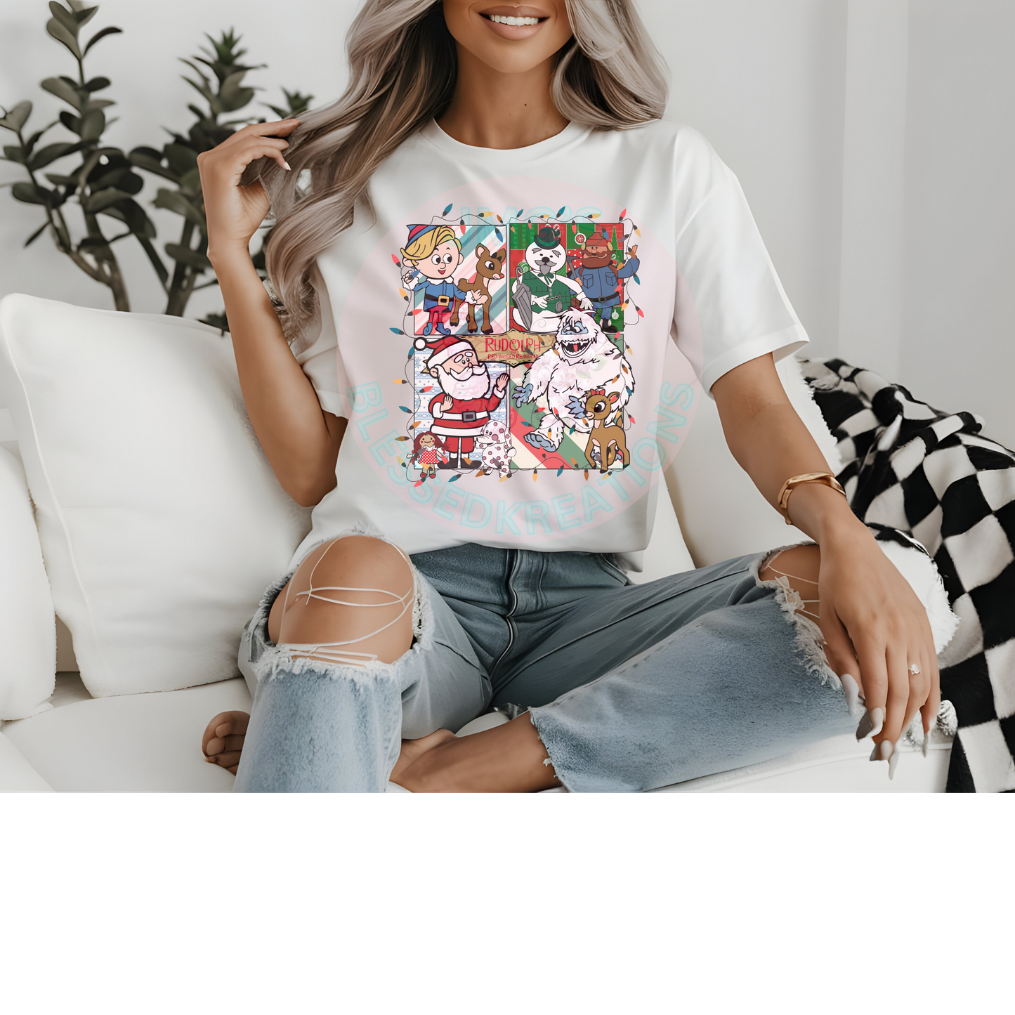 Rudolph the red nose reindeer DTF