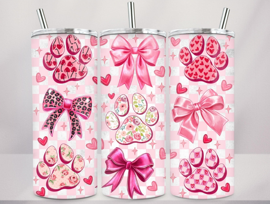 Valentine Dog Paws 20oz