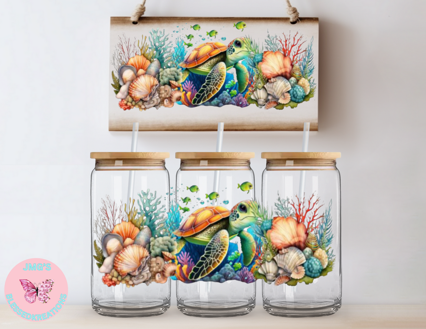 16oz UVDTF Wrap Sea Turtle