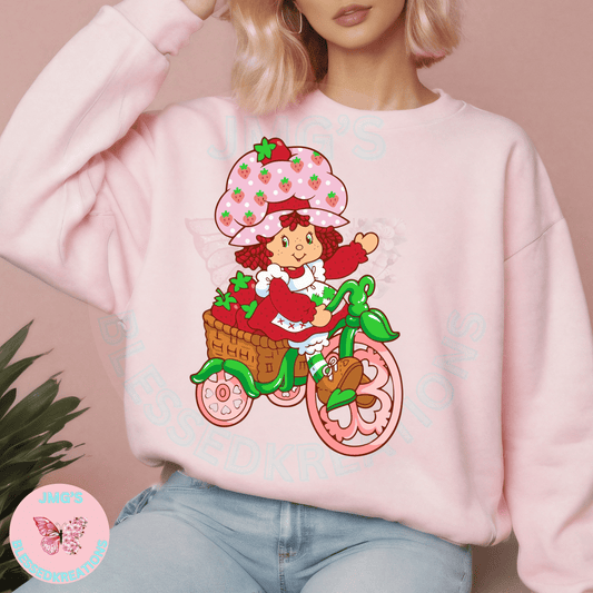 Strawberry on Bike (DTF) Transfer