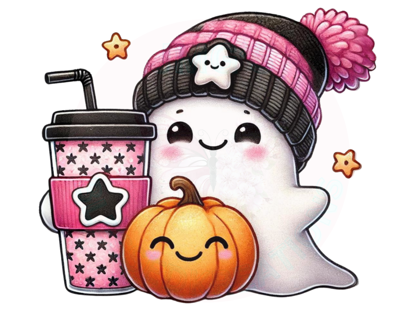 GHOST WITH BLACK N PICK TOBOGGAN