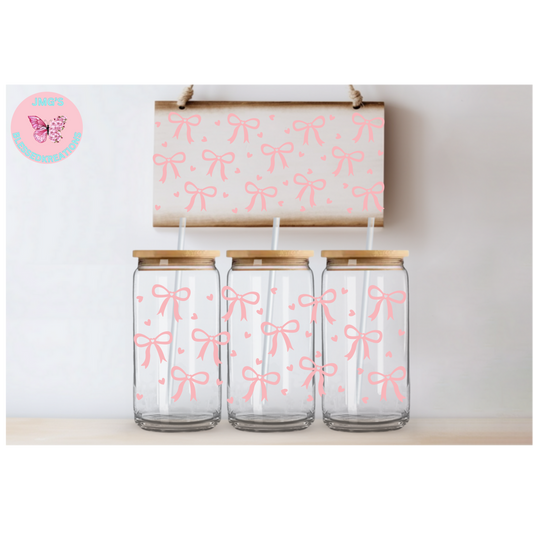 Pink Bows 16oz UVDTF WRAP