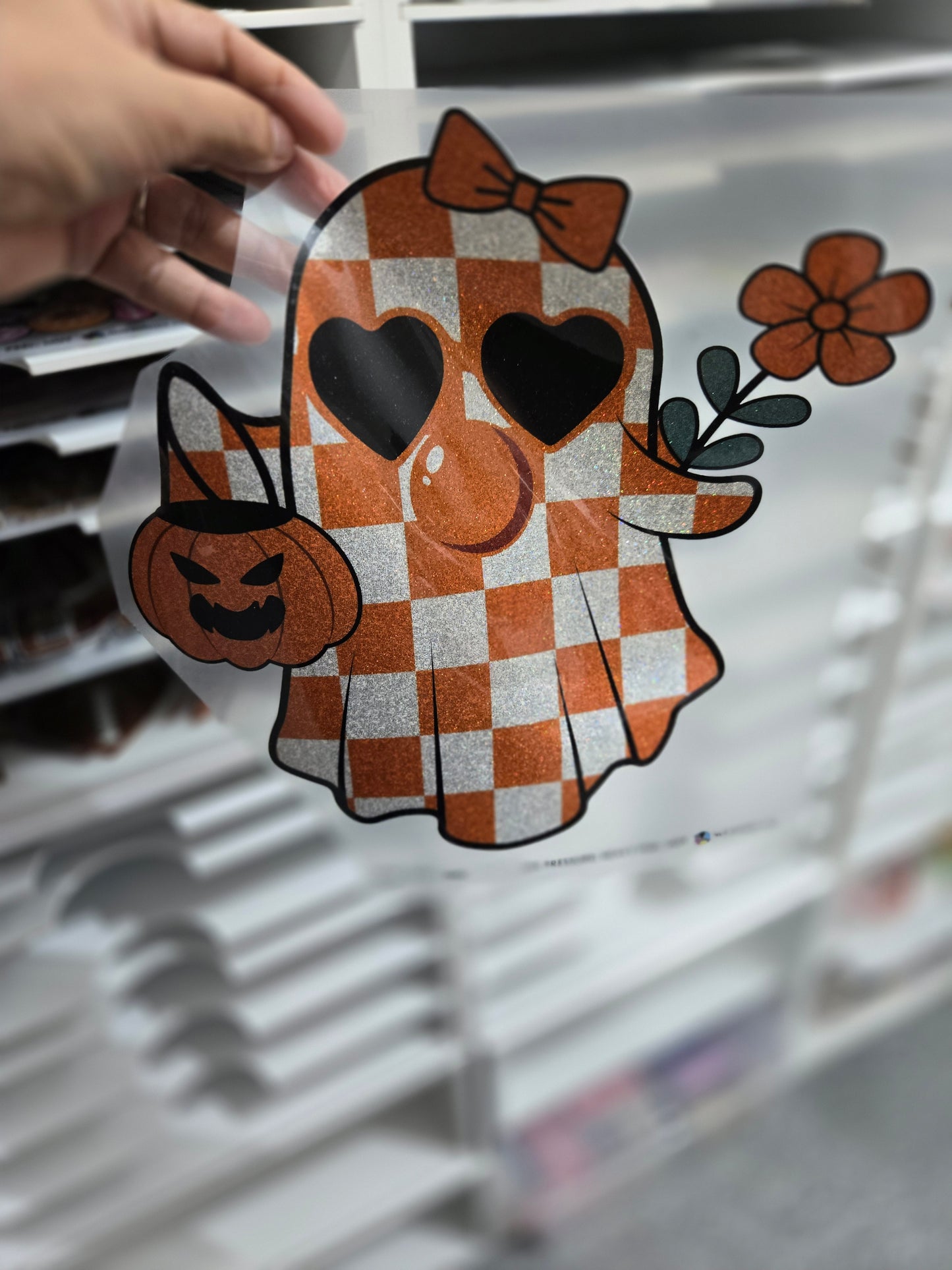 Orange checkered ghost