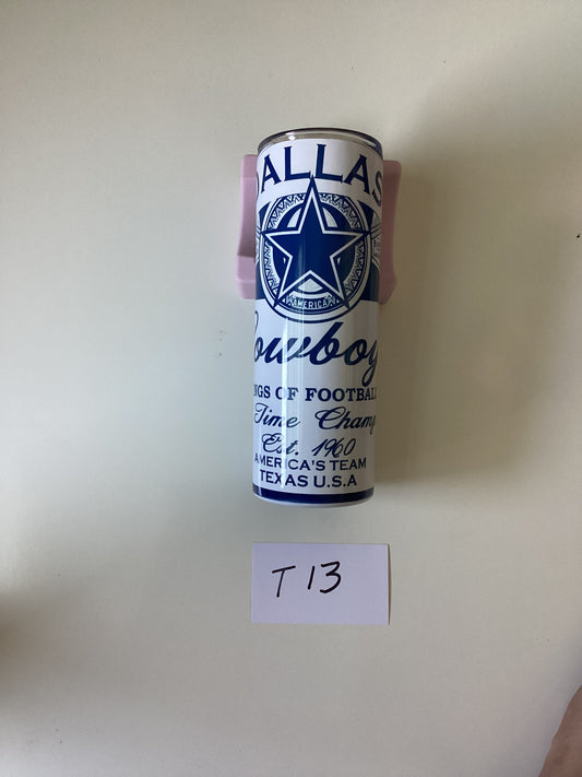 Cowboys 20oz tumbler with lid and straw