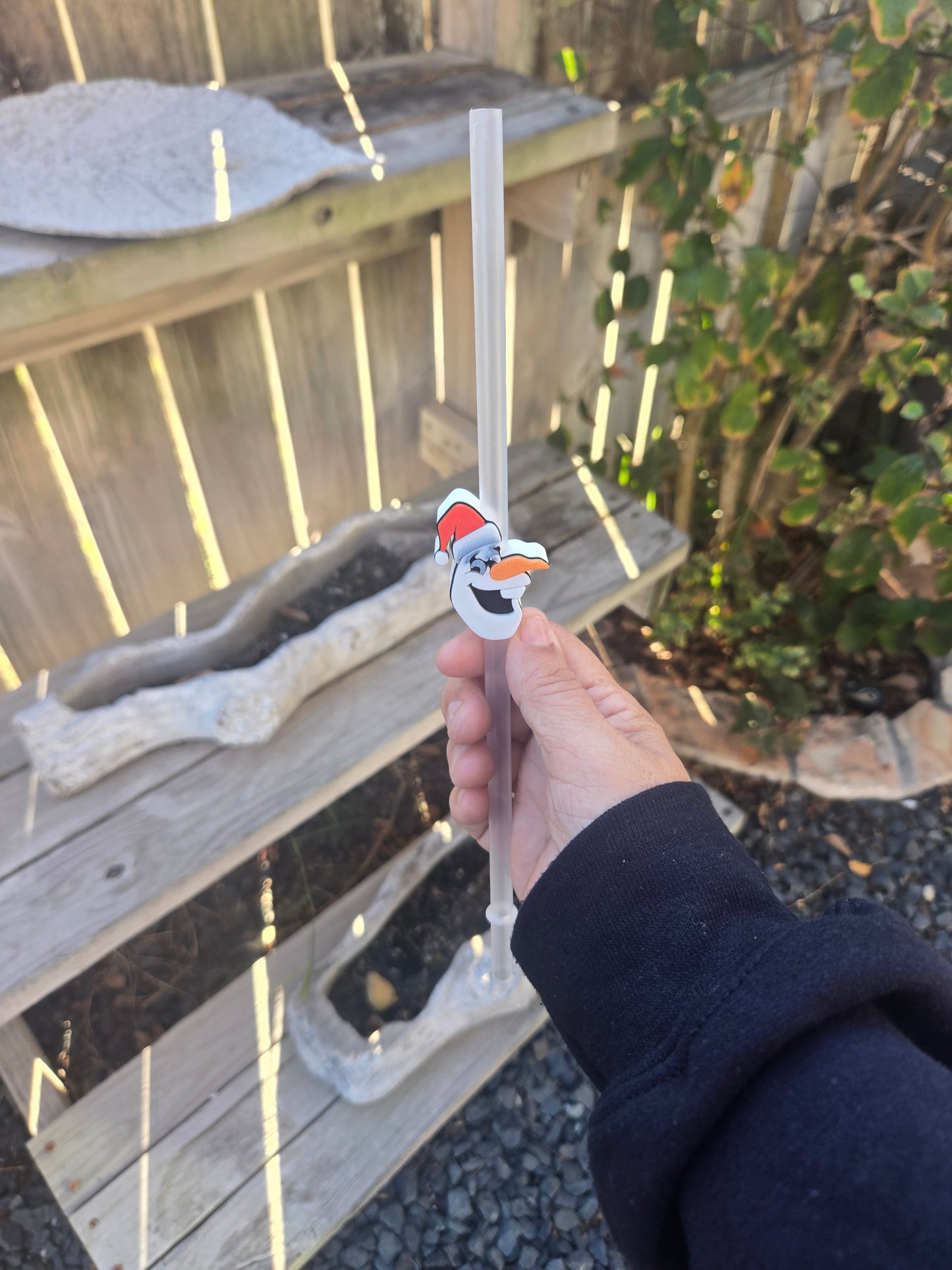 Snowman 3D Straw Topper