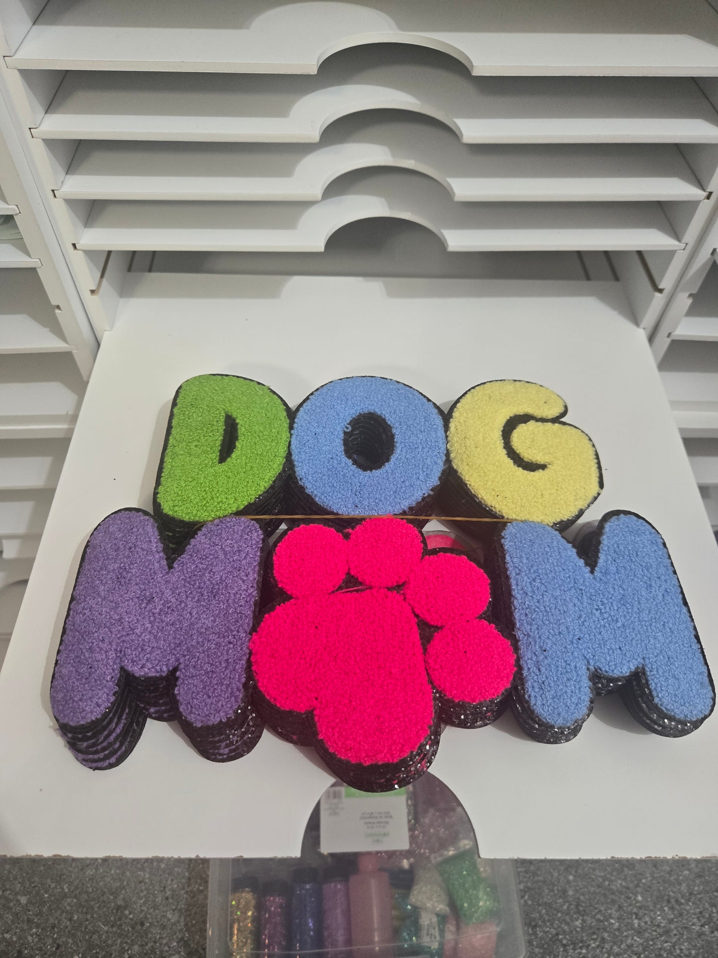 Dog Mom Chenille Patch