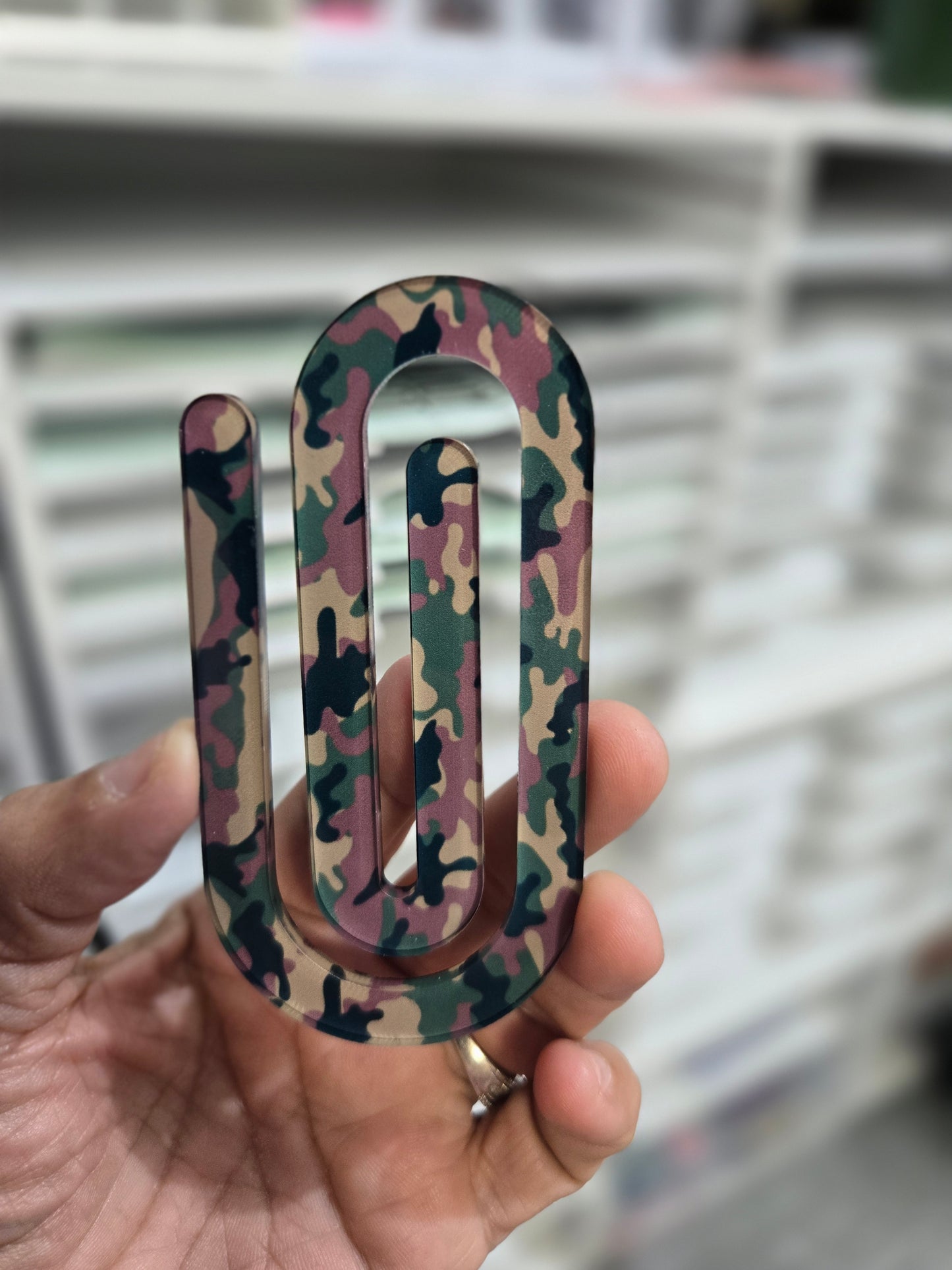 Jumbo Acrylic Sublimation Paperclip  Cameo
