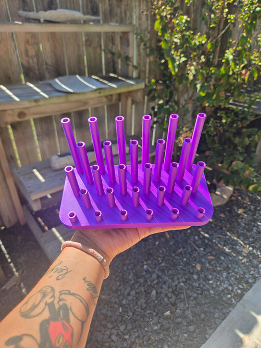 Straw topper Purple and Pink 3D Holder