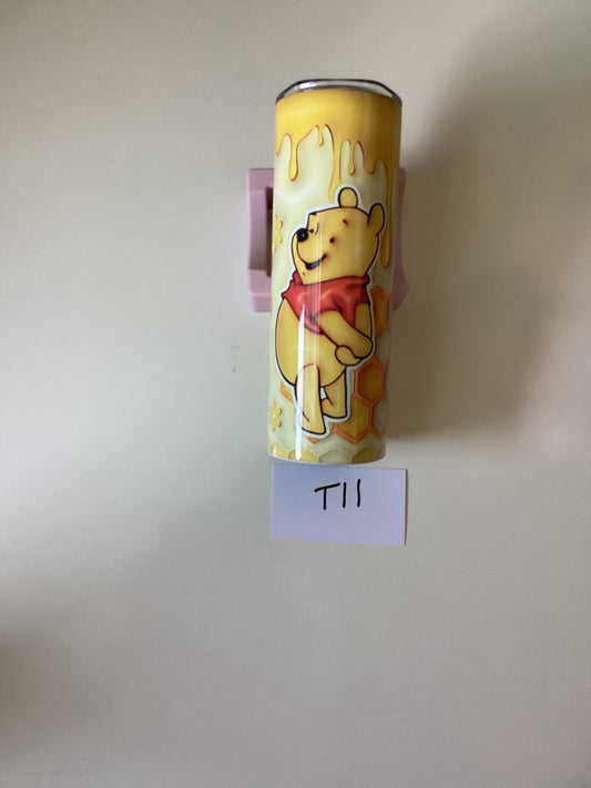 3D Pooh with lid and straw