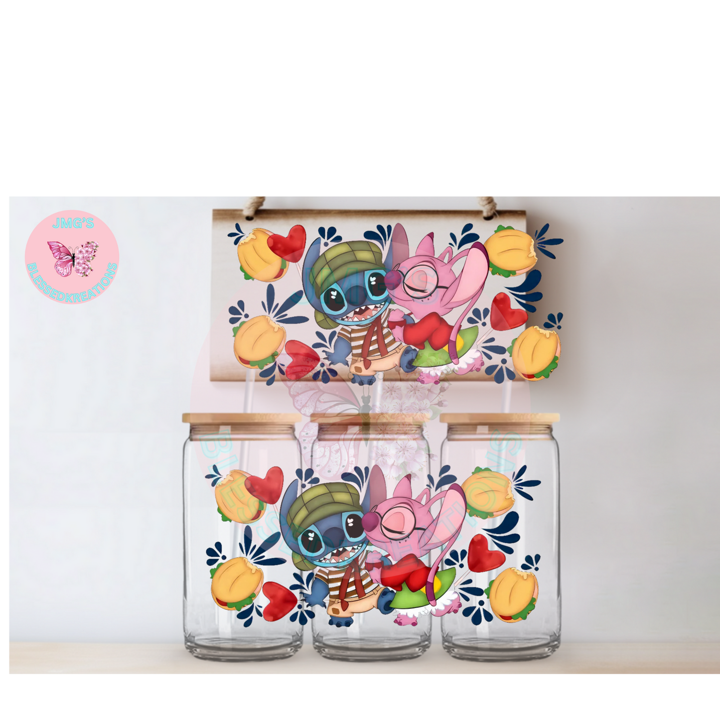 Blue Alien Chavo & friend UVDTF Wrap 16oz