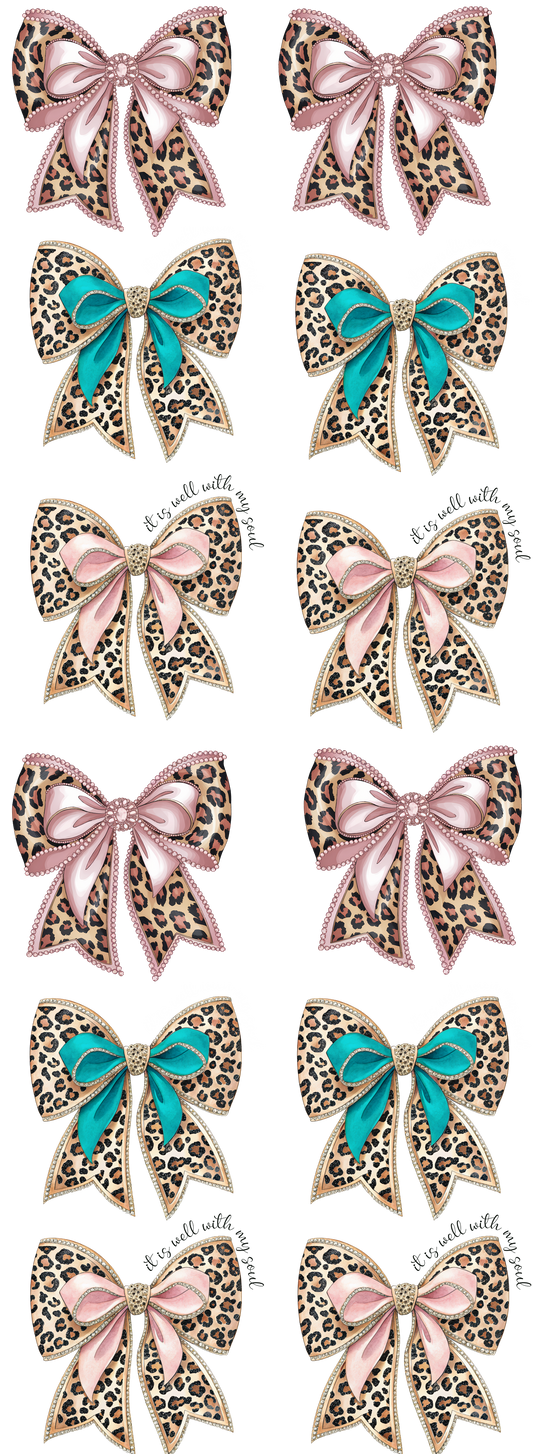 Cheetah Bows Dtf Gang Sheet 22x60