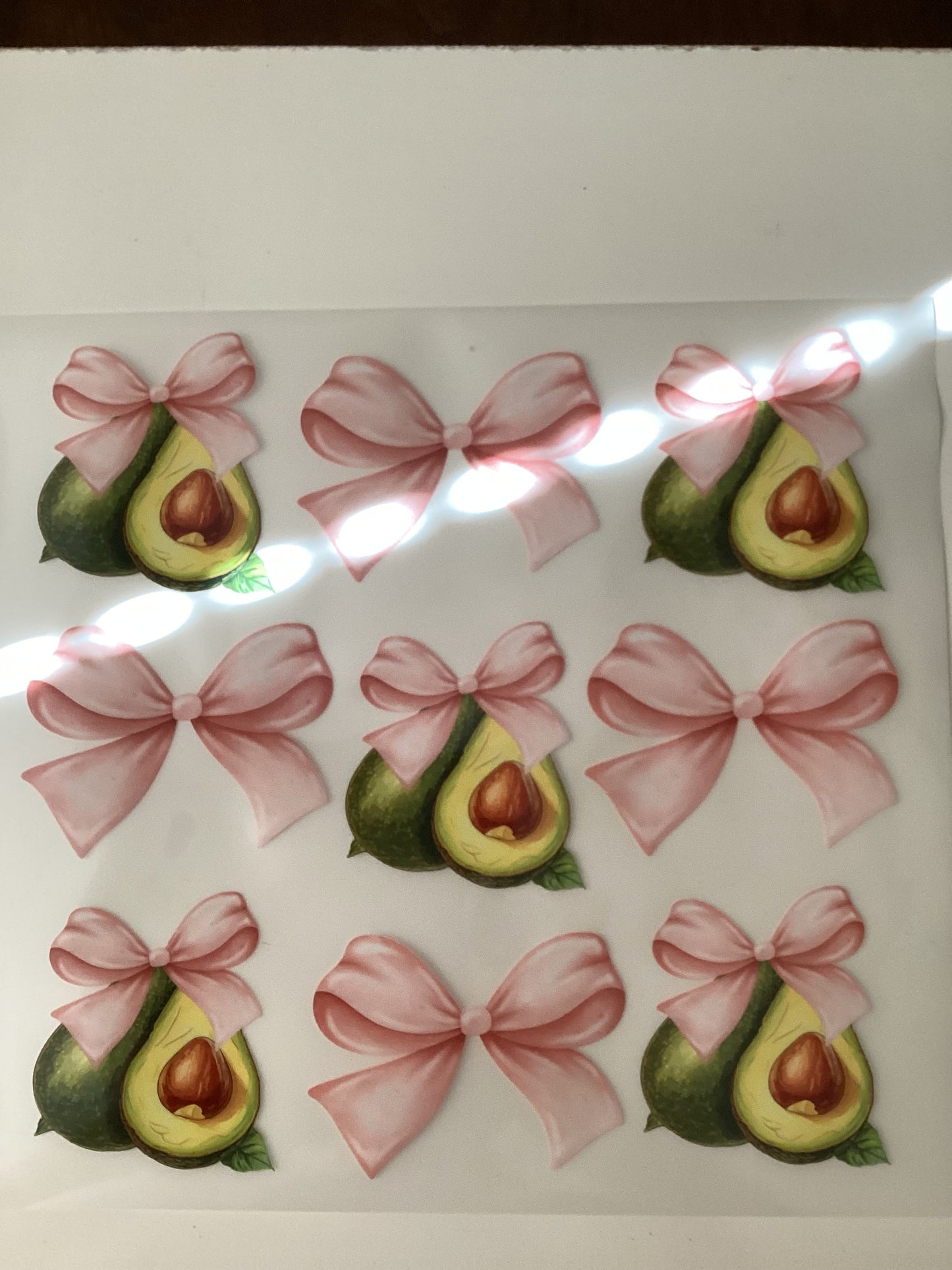 Avocado coquette DTF transfer