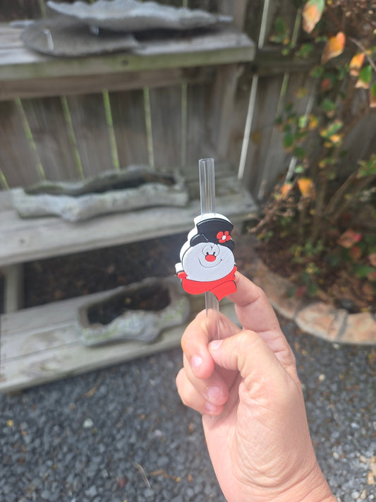 Snowman 3D Straw Topper