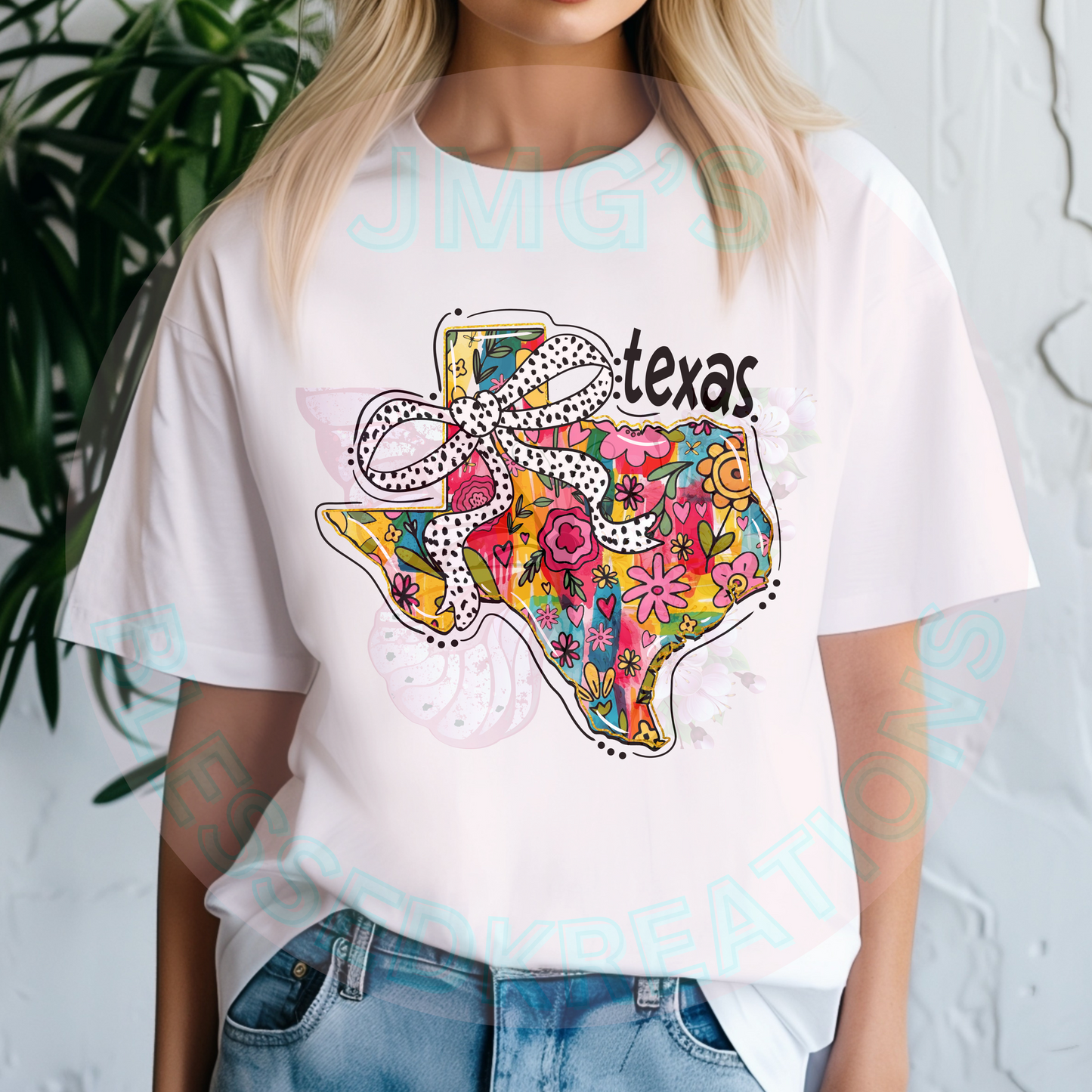 Colorful Texas With Bow