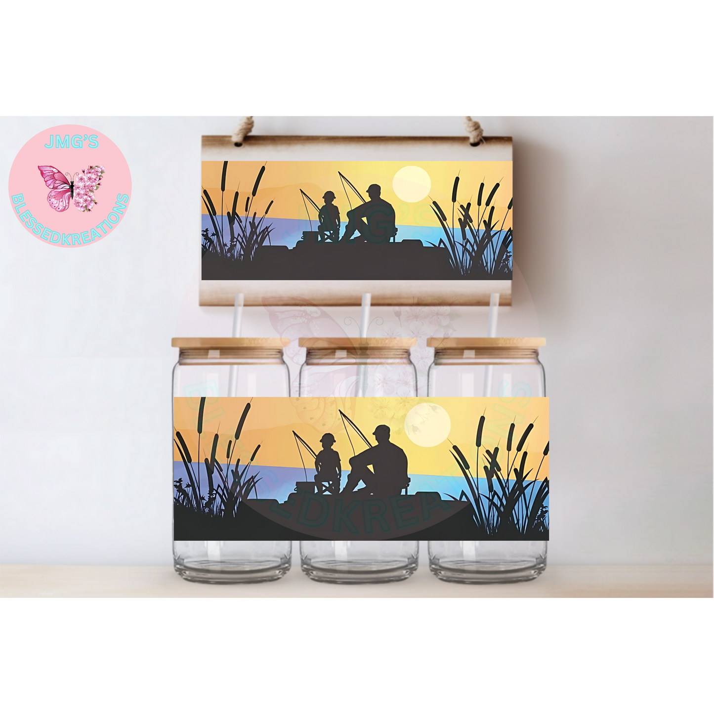 Dad & Son Fishing UVDTF Wrap 16oz