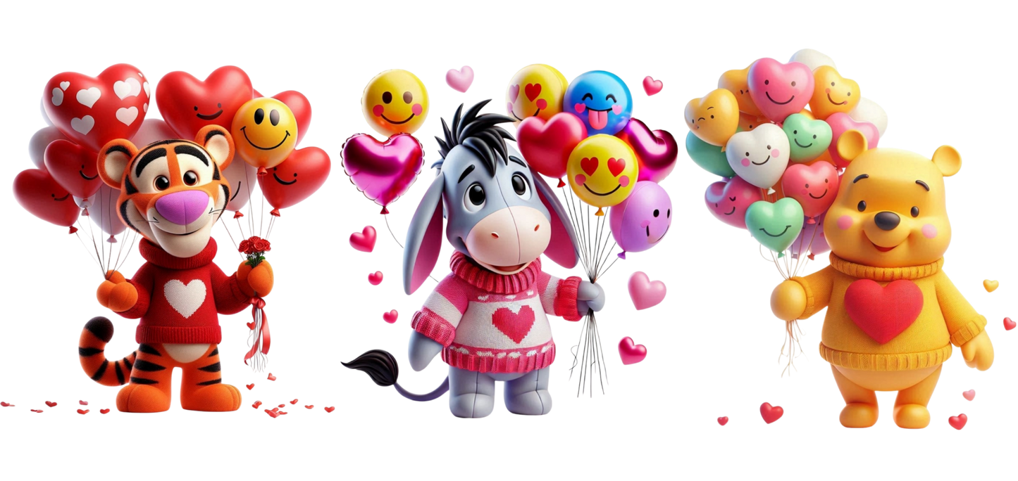 Eeyore Valentine Friends 16oz UVDTF WRAP