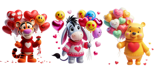 Eeyore Valentine Friends 16oz UVDTF WRAP