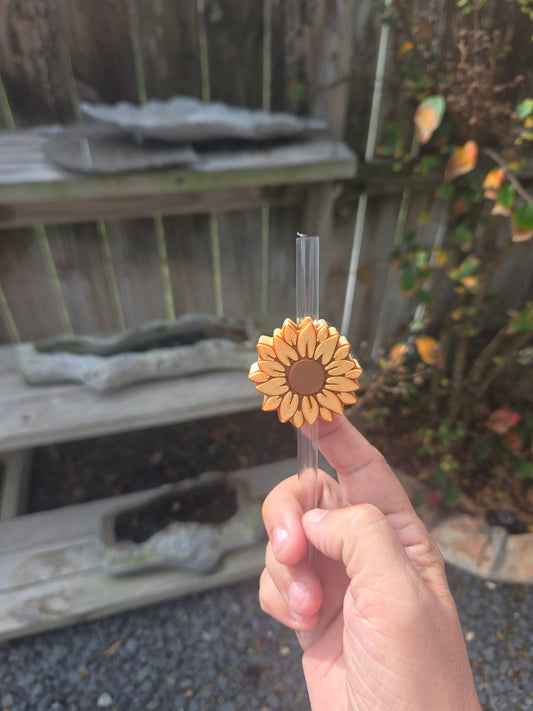 Sunflower 3D Straw Topper