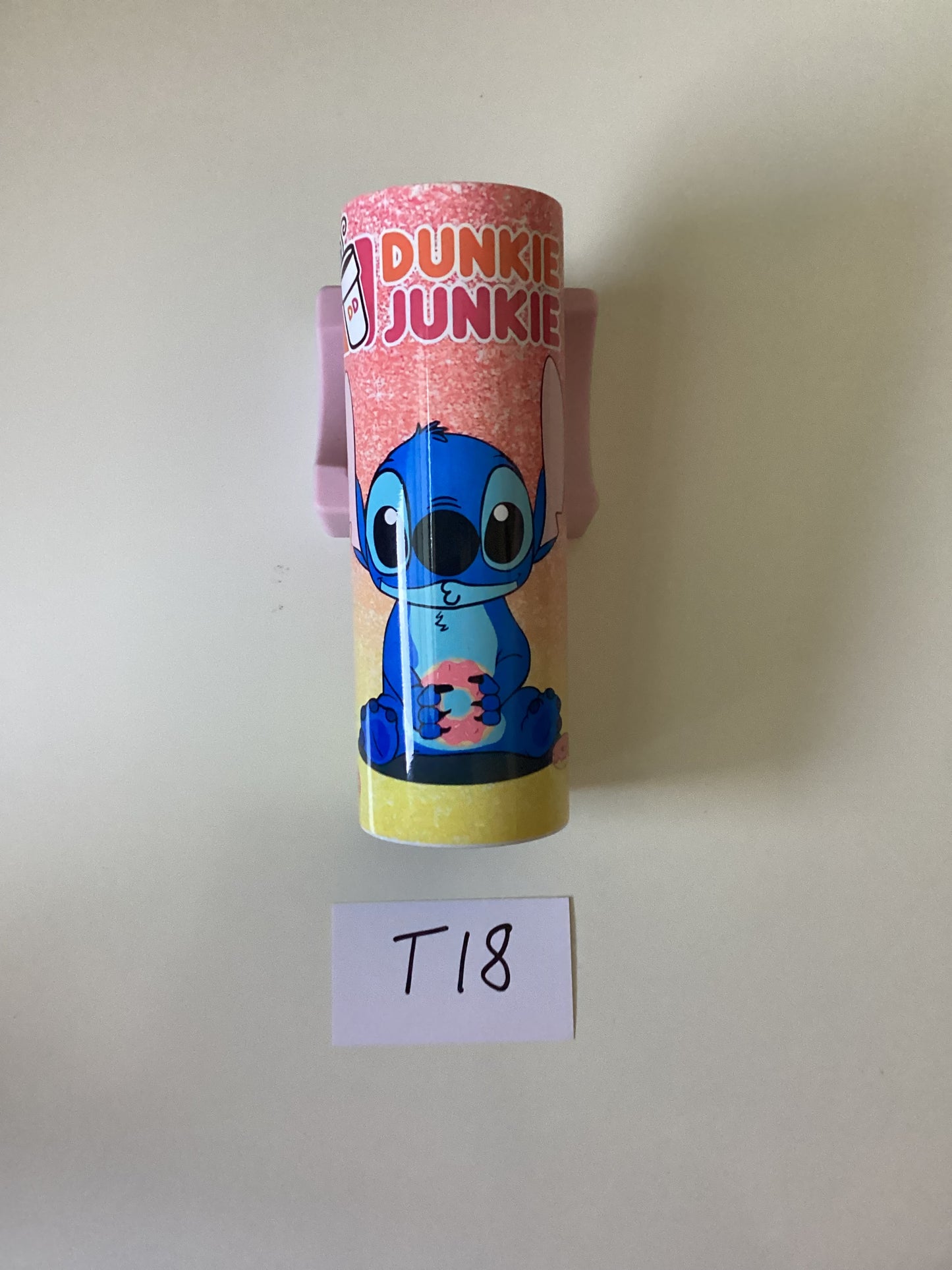 Dunkie Junkie Blue Alien 20oz tumbler with lid and straw