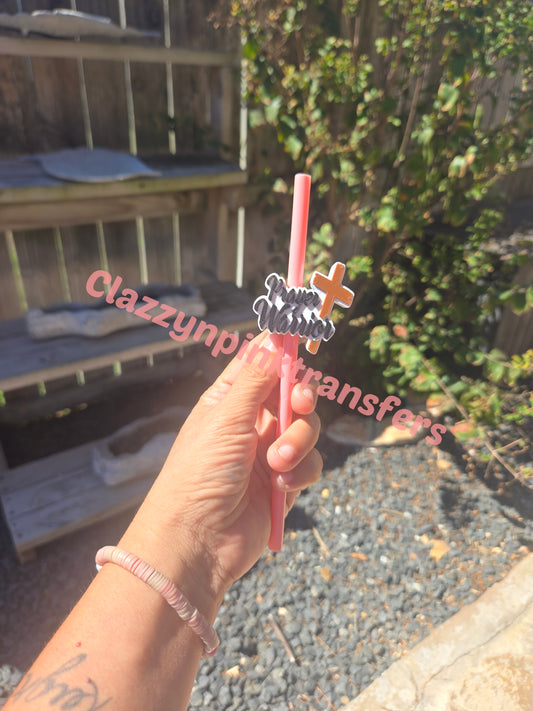 Prayer Warrior 3D Straw Topper