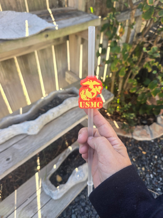 Marine Corps 3D Straw Topper
