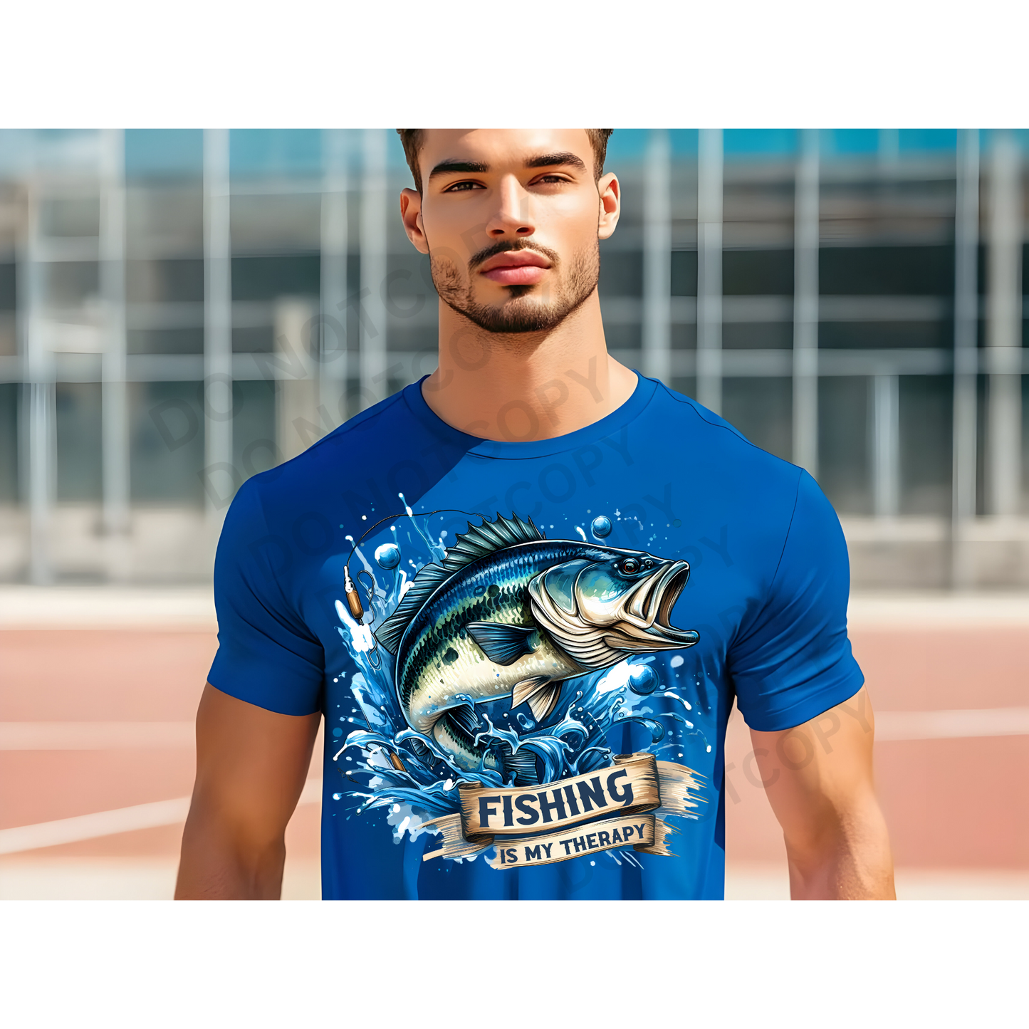 Fishing is my therapy DTF Transfer