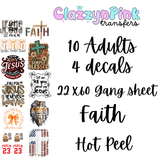 Faith 22x60 Gang Sheet