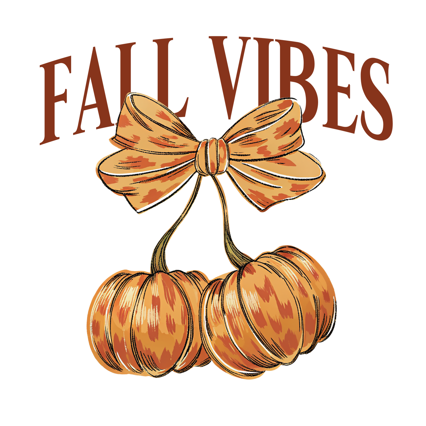 Fall Vibes Pumkins from bow (DTF Transfer
