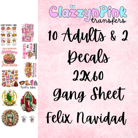 Felix Navida Pre-made Gang Sheet