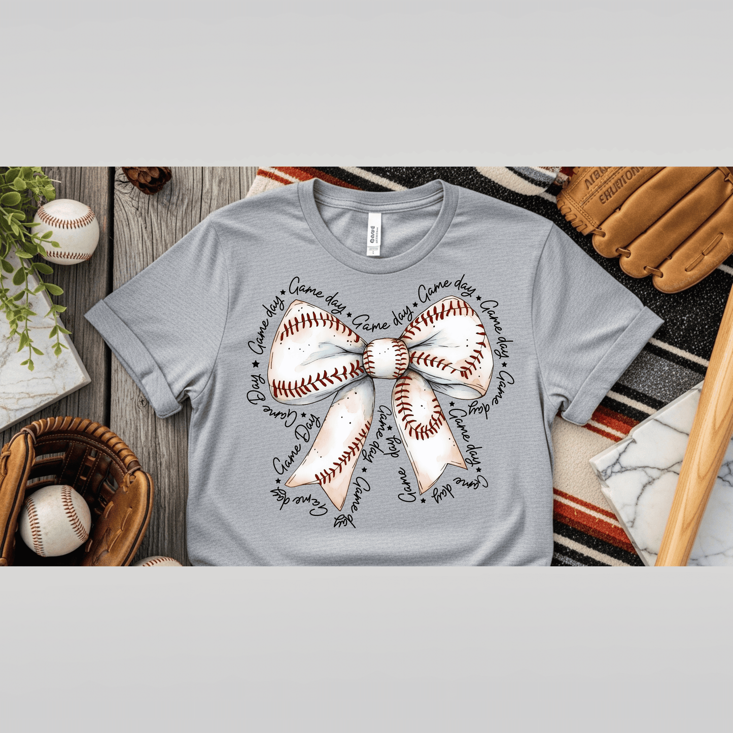 Game Day Baseball Bow (DTF Transfer)
